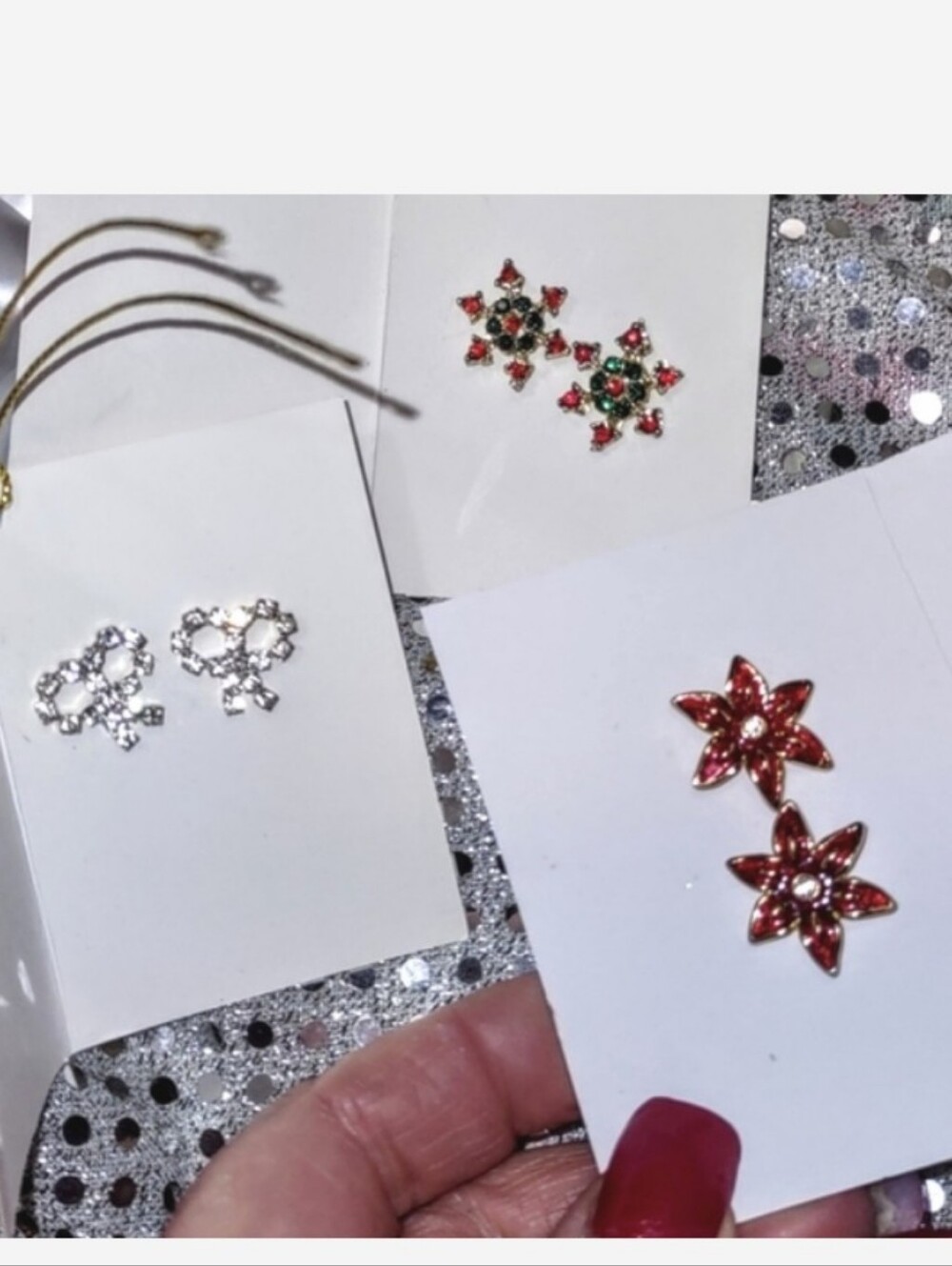 $8 ea Earrings Choice of Sparkling Holiday Christmas Pair